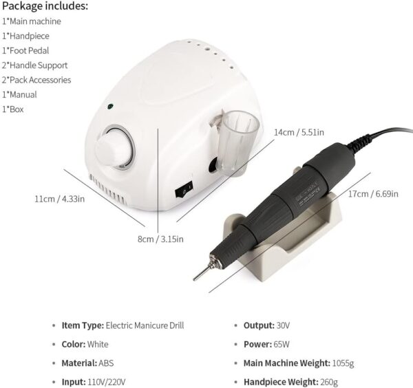 Elektricna turpija za nokte MARATHON M3 - Image 3