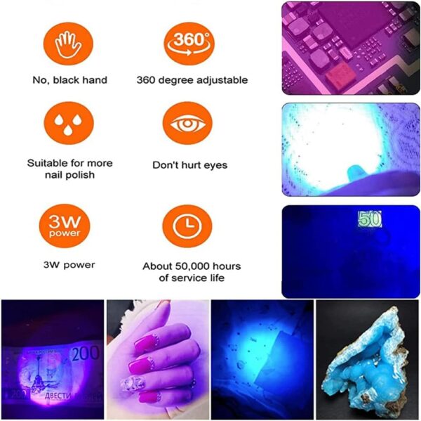 Mini UV LED lampa 3W - Slika 11
