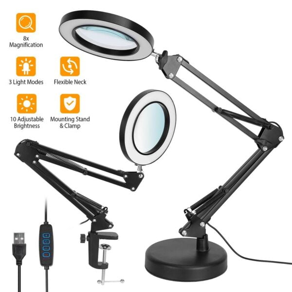 Stona LED lampa sa lupom - Image 7