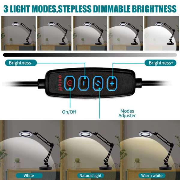 Stona LED lampa sa lupom - Image 11