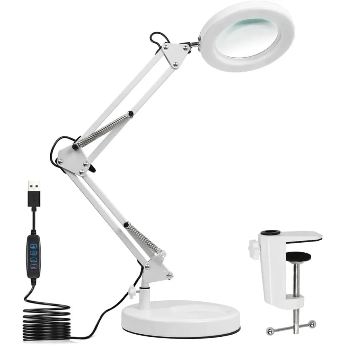 Bela LED lampa sa lupom i 8X uvećanjem za manikir i pedikir