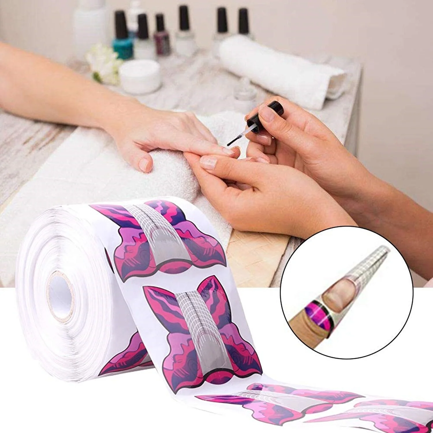 Šablon za izlivanje noktiju Batterfly pink - Slika 5
