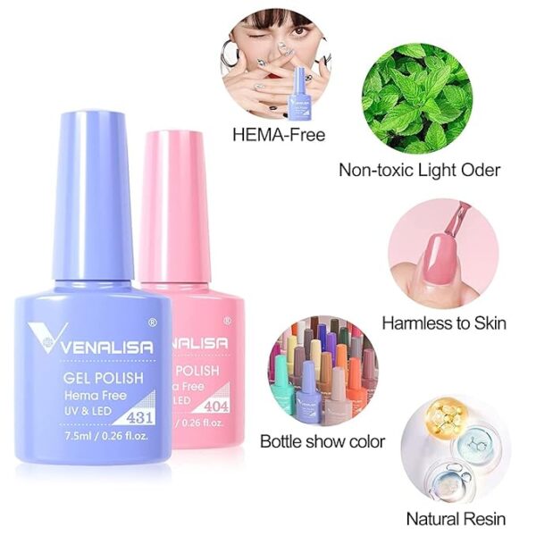 Venalisa gel lak 7,5ml Hema free 417 - Image 3