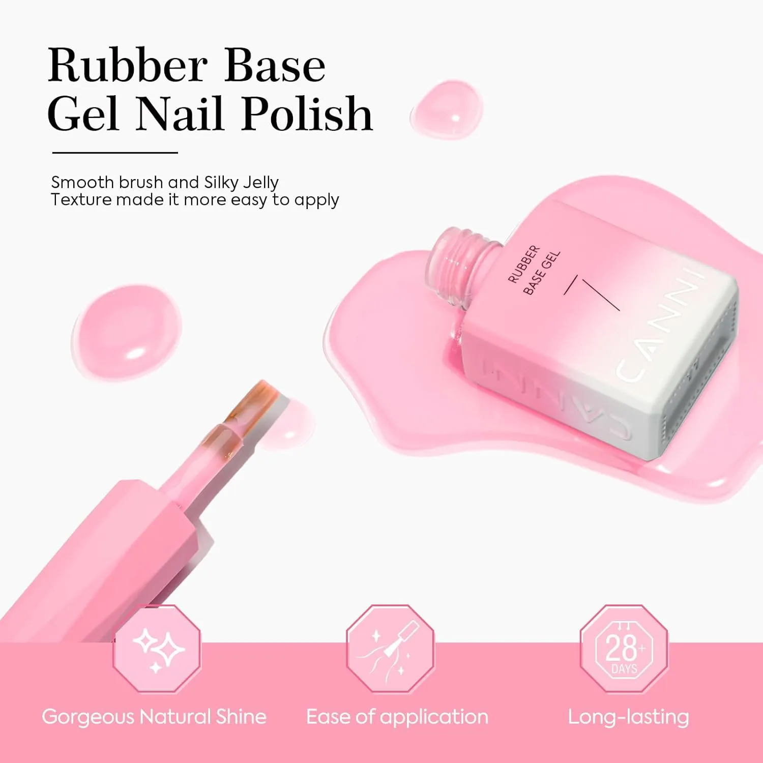 CANNI 9 ml Ruber baza gel – Set od 6 nijansi br. 2 – Hema / TPO free - Slika 7