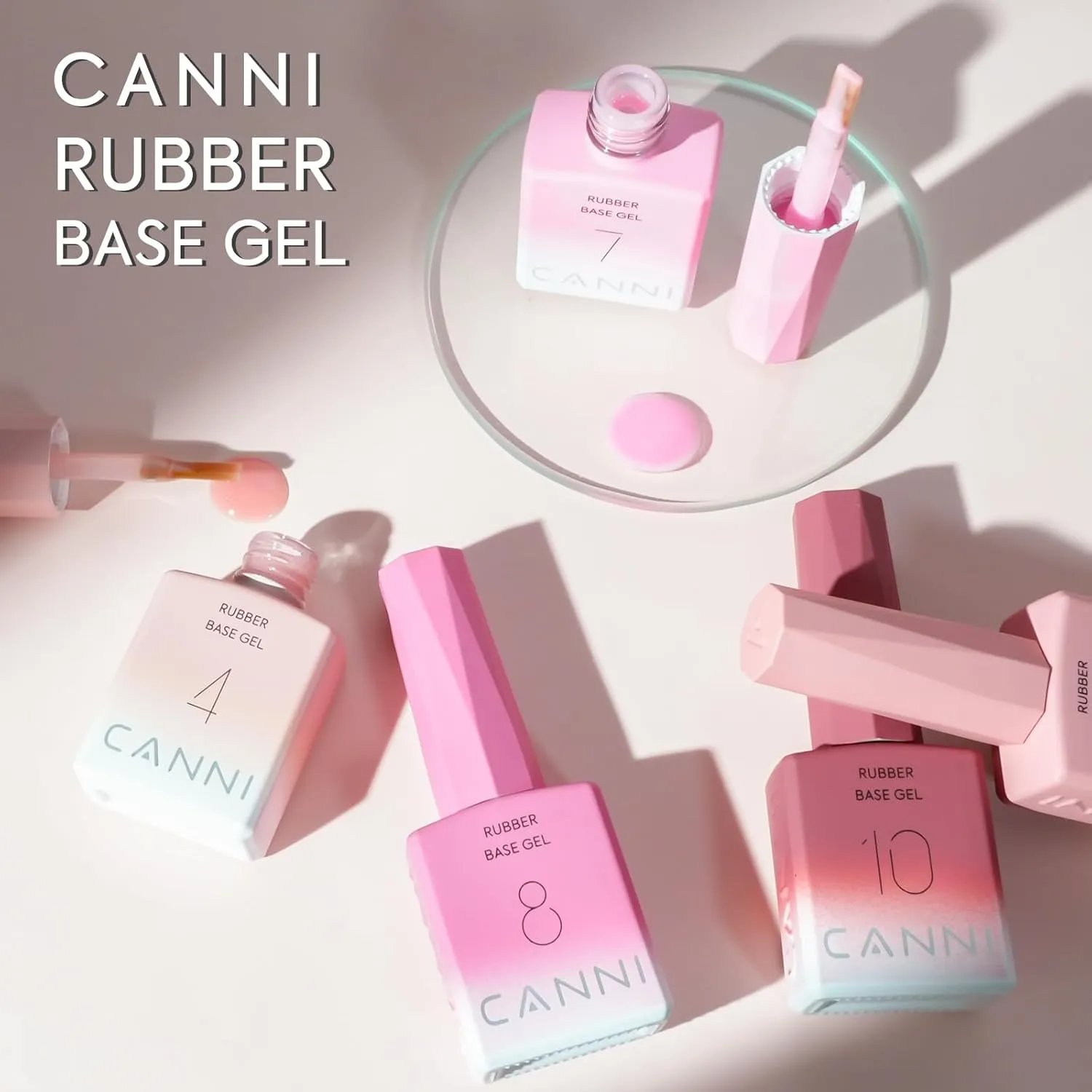 CANNI 9 ml Ruber baza gel – Set od 6 nijansi br. 1 – Hema / TPO free - Slika 15