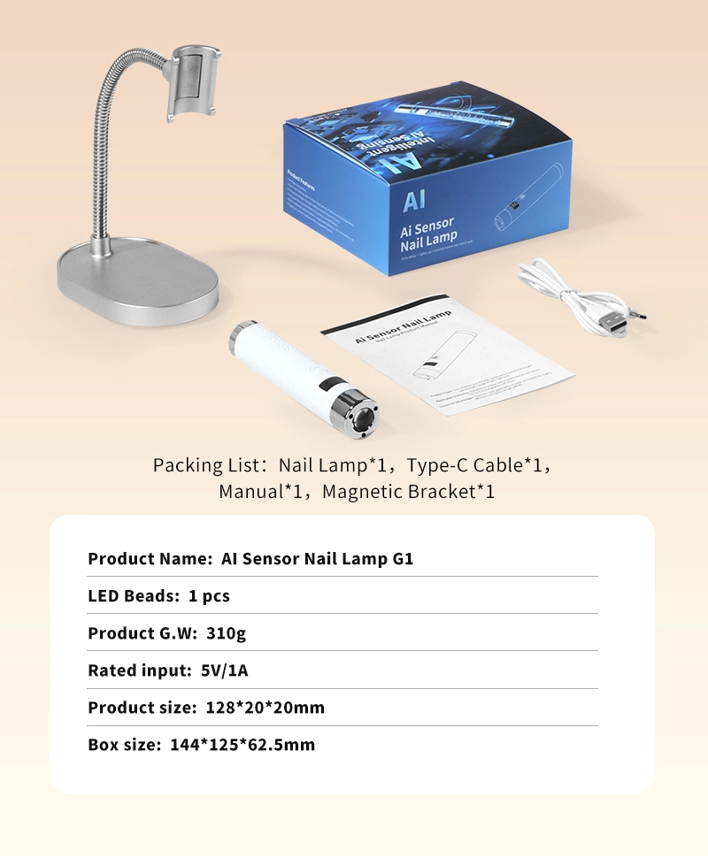 SNRQI G1 Ai Sensor UV LED Lampa– profesionalna i prenosiva lampa za manikir - Slika 5