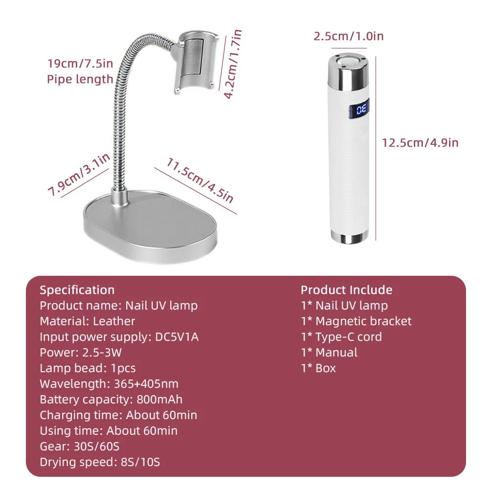 SNRQI G1 Ai Sensor UV LED Lampa– profesionalna i prenosiva lampa za manikir - Slika 7