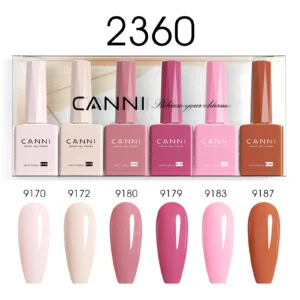 CANNI set gel lakova 2360 sa šest HEMA Free UV/LED nijansi od 9 ml