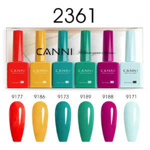 CANNI set gel lakova 2361 sa šest HEMA Free UV/LED nijansi od 9 ml