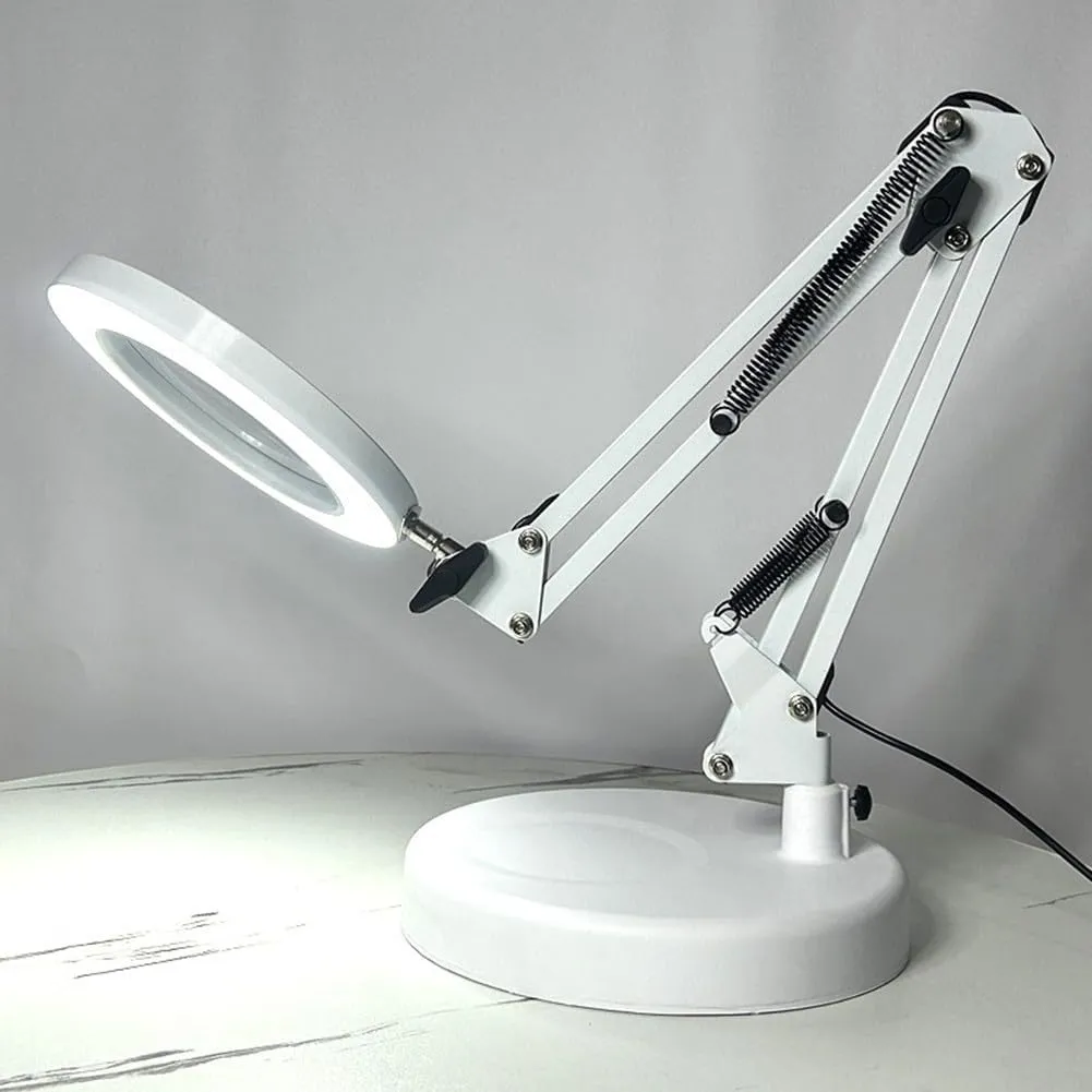 Stona LED lampa sa lupom za manikir 8X uvecanje – 3 boje svetlosti - Slika 9